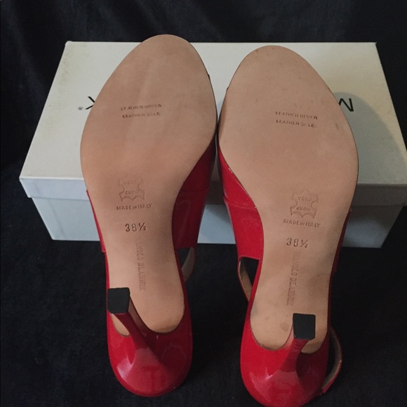 Manolo Blahnik Red patent leather shoes